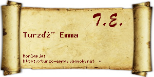 Turzó Emma névjegykártya